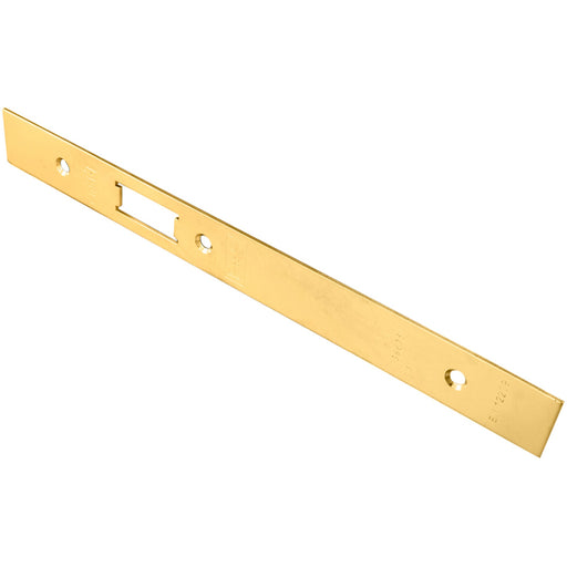 Door Frame Forend Strike & Fixing Pack - DIN Latch - Brass PVD SQUARE 235x24mm