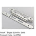 Bathroom Sashlock Forend Strike & Fixing Pack - Bright Steel RADIUS 235x24mm 1