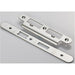 Bathroom Sashlock Forend Strike & Fixing Pack - Bright Steel RADIUS 235x24mm