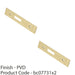 2 PACK EURO Cylinder Deadlock Forend Strike & Pack Brass PVD SQUARE 150x30mm 1