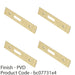 4 PACK EURO Cylinder Deadlock Forend Strike & Pack Brass PVD SQUARE 150x30mm 1