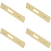 4 PACK EURO Cylinder Deadlock Forend Strike & Pack Brass PVD SQUARE 150x30mm