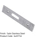 EURO Cylinder Deadlock Forend Strike & Fixing Pack - Satin Steel SQUARE 150x30mm 1