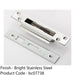 BS8621 Cylinder Sashlock Forend Strike & Fixing Pack - Bright Steel SQUARE 1