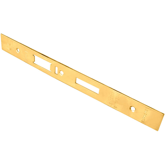 DIN Escape Lock Door Frame Forend Strike & Fixing Pack - Brass PVD SQUARE