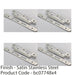 4 PACK DIN Escape Lock Door Frame Forend Strike & Fixing Pack Satin Steel RADIUS 1
