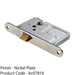 64mm Reversible Upright Door Latch - Rounded Nickel Plated Strike Plate Forend 1