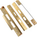 Half Inch Architectural Rebate Set for Din Locks - Brass PVD - Door Strike Plate