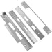 Half Inch Architectural Rebate Set for Din Locks - Satin Steel Door Strike Plate