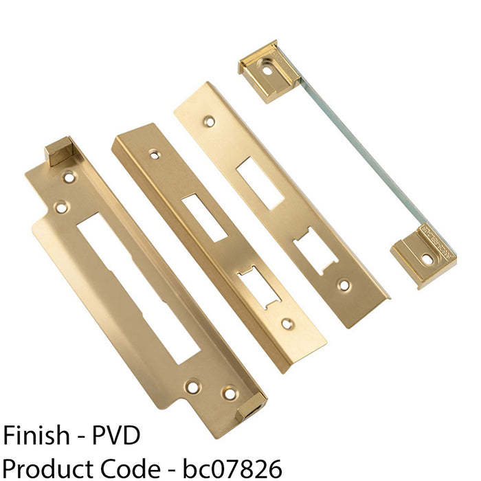 Rebate Set For Reversible Bathroom Sashlock Set - Brass PVD - Latch Adapter 1
