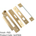 Rebate Set For Reversible Bathroom Sashlock Set - Brass PVD - Latch Adapter 1