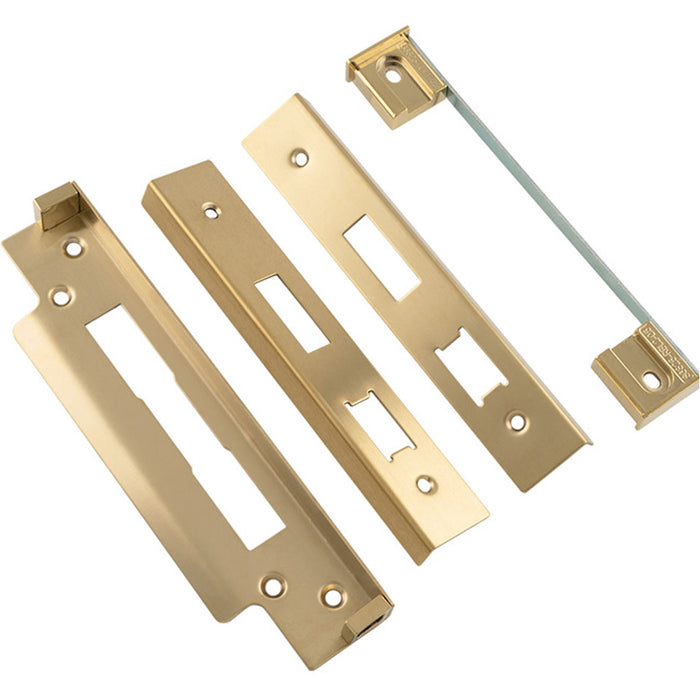 Rebate Set For Reversible Bathroom Sashlock Set - Brass PVD - Latch Adapter