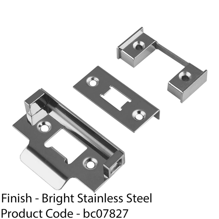 Rebate Set For Double Door Heavy Sprung Tubular Latches - Bright Steel 1