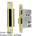 EURO Profile Architectural Sashlock 64mm Brass PVD Steel Door Latch 1