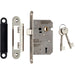 64mm 3 Lever Contract Sashlock Rounded Forend Nickel Plated Door Latch