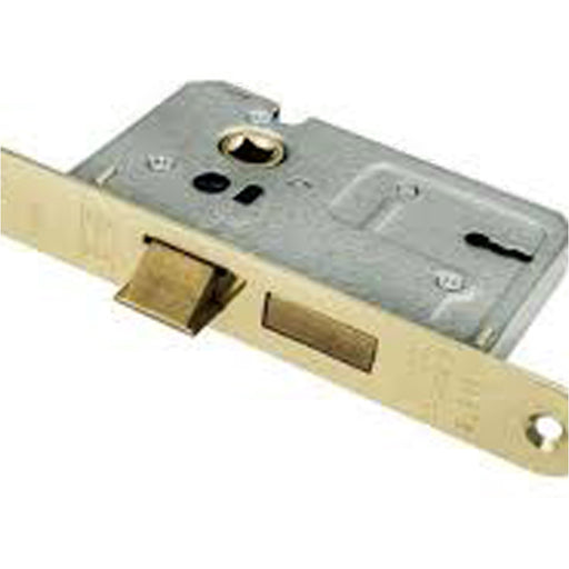 76mm 3 Lever Contract Sashlock Rounded Forend Electro Brassed Door Latch