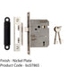 76mm 3 Lever Contract Sashlock Square Forend Nickel Plated Door Latch 1