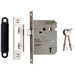 76mm 3 Lever Contract Sashlock Square Forend Nickel Plated Door Latch