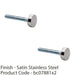 2 PACK PAIR Bolt Cap Pack for 19mm D Pull Door Handles Satin Stainless Steel 1