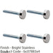 4 PACK PAIR Bolt Cap Pack for 25mm D Pull Door Handles Bright Stainless Steel 1