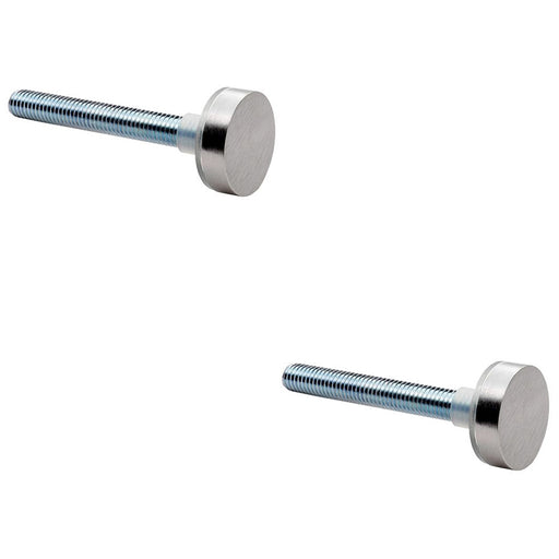 2 PACK PAIR Bolt Cap Pack for 30mm D Pull Door Handles Bright Stainless Steel