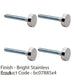 4 PACK PAIR Bolt Cap Pack for 30mm D Pull Door Handles Bright Stainless Steel 1