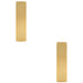 2 PACK Plain Door Finger Plate 350 x 75mm Satin Brass Steel Push Plate