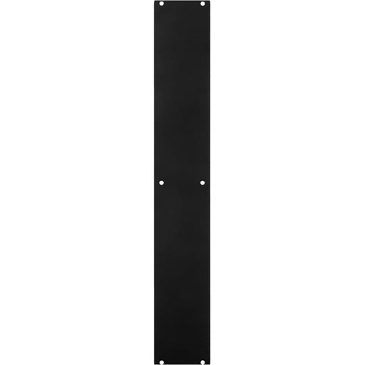 Plain Door Finger Plate 500 x 75mm - Matt Black Steel Push Plate