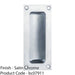 Recessed Sliding Door Flush Pull 102mm x 45mm 10.5mm Depth Satin Chrome 1