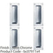 4 PACK Recessed Sliding Door Flush Pull 102mm x 45mm 10.5mm Depth Satin Chrome 1