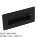 Recessed Sliding Door Flush Pull 102mm x 51mm 12mm Depth Matt Black 1