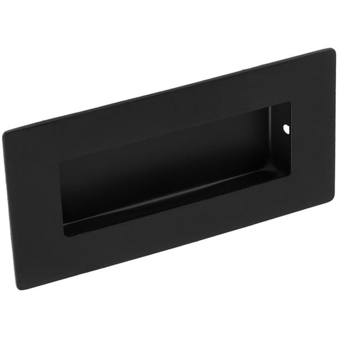 Recessed Sliding Door Flush Pull 102mm x 51mm 12mm Depth Matt Black