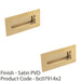 2 PACK Recessed Sliding Door Flush Pull 102mm x 51mm 12mm Depth Satin Brass 1