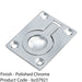 Flush Ring Recessed Pull Handle 50 x 38mm 8mm Depth Polished Chrome Sliding Door 1
