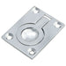 Flush Ring Recessed Pull Handle 50 x 38mm 8mm Depth Polished Chrome Sliding Door