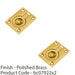 2 PACK Flush Ring Recessed Pull Handle 63 x 50mm 12mm Depth Brass Sliding Door 1
