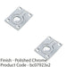 2 PACK Flush Ring Recessed Pull Handle 63 x 50mm 12mm Depth Chrome Sliding Door 1