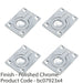 4 PACK Flush Ring Recessed Pull Handle 63 x 50mm 12mm Depth Chrome Sliding 1
