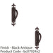 2 PACK Offset Traditional Forged Pull Handle 263.5x67mm Black Antique Right Hand 1