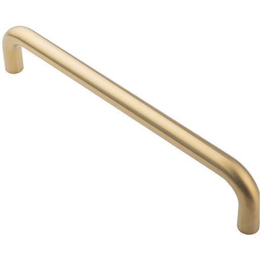 Round D Bar Pull Handle 319 x 19mm 300mm Fixing Centres Satin Brass PVD