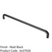 Round D Bar Pull Handle 469 x 19mm 450mm Fixing Centres Matt Black 1