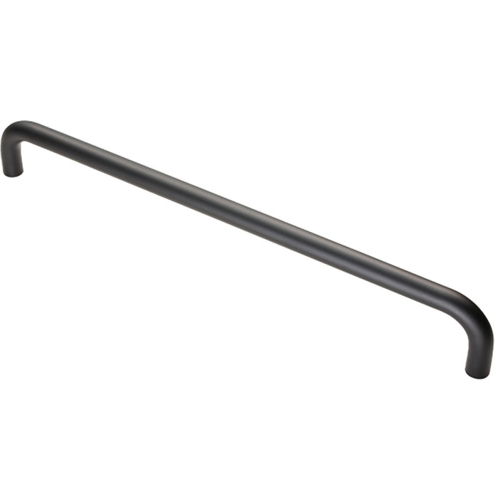 Round D Bar Pull Handle 469 x 19mm 450mm Fixing Centres Matt Black