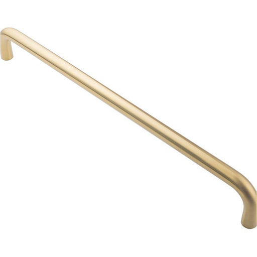 Round D Bar Pull Handle 469 x 19mm 450mm Fixing Centres Satin Brass PVD