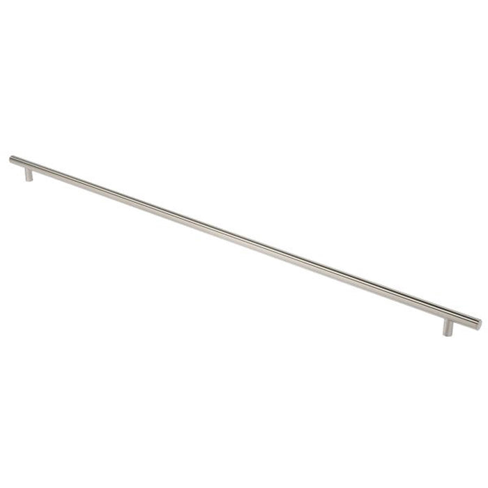 30mm Straight T Bar Pull Handle 1000mm Fixing Centres Satin Stainless Steel