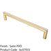 Knurled Mitred Door Pull Handle 320 x 20mm 300mm Fixing Centres Satin Brass PVD 1
