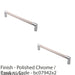 2 PACK Mitred Reeded Door Pull Handle 320mm x 20mm 300mm Centres Satin Nickel 1
