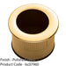 Small Recessed Sliding Door Flush Pull - 29mm Round 23mm Depth Polished Brass 1