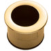 Small Recessed Sliding Door Flush Pull - 29mm Round 23mm Depth Polished Brass