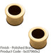 2 PACK Small Recessed Sliding Door Flush Pull 29mm Round 23mm Polished Brass 1