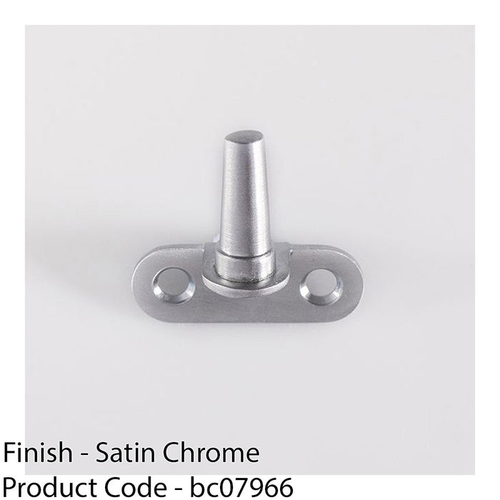 Flush Fitting Cranked Window Casement Pin - 25mm Fixing Centres Satin Chrome 1